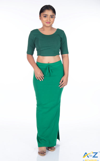 Basil Green Plain Cotton Shapewear