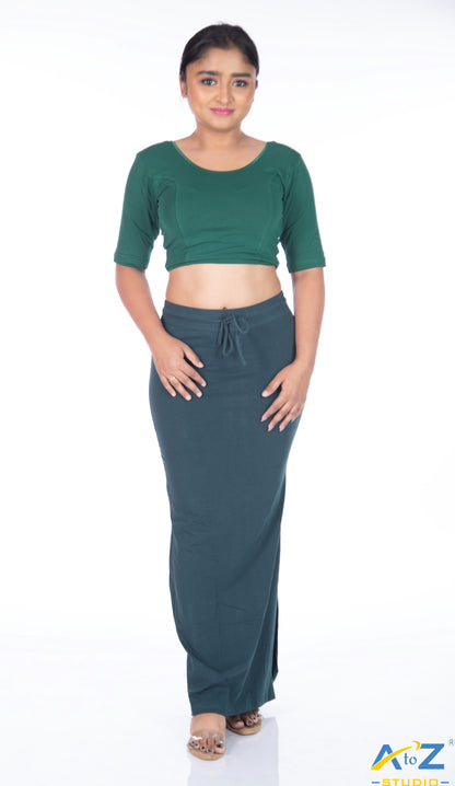 Bottle Green Plain Cotton Shapewear