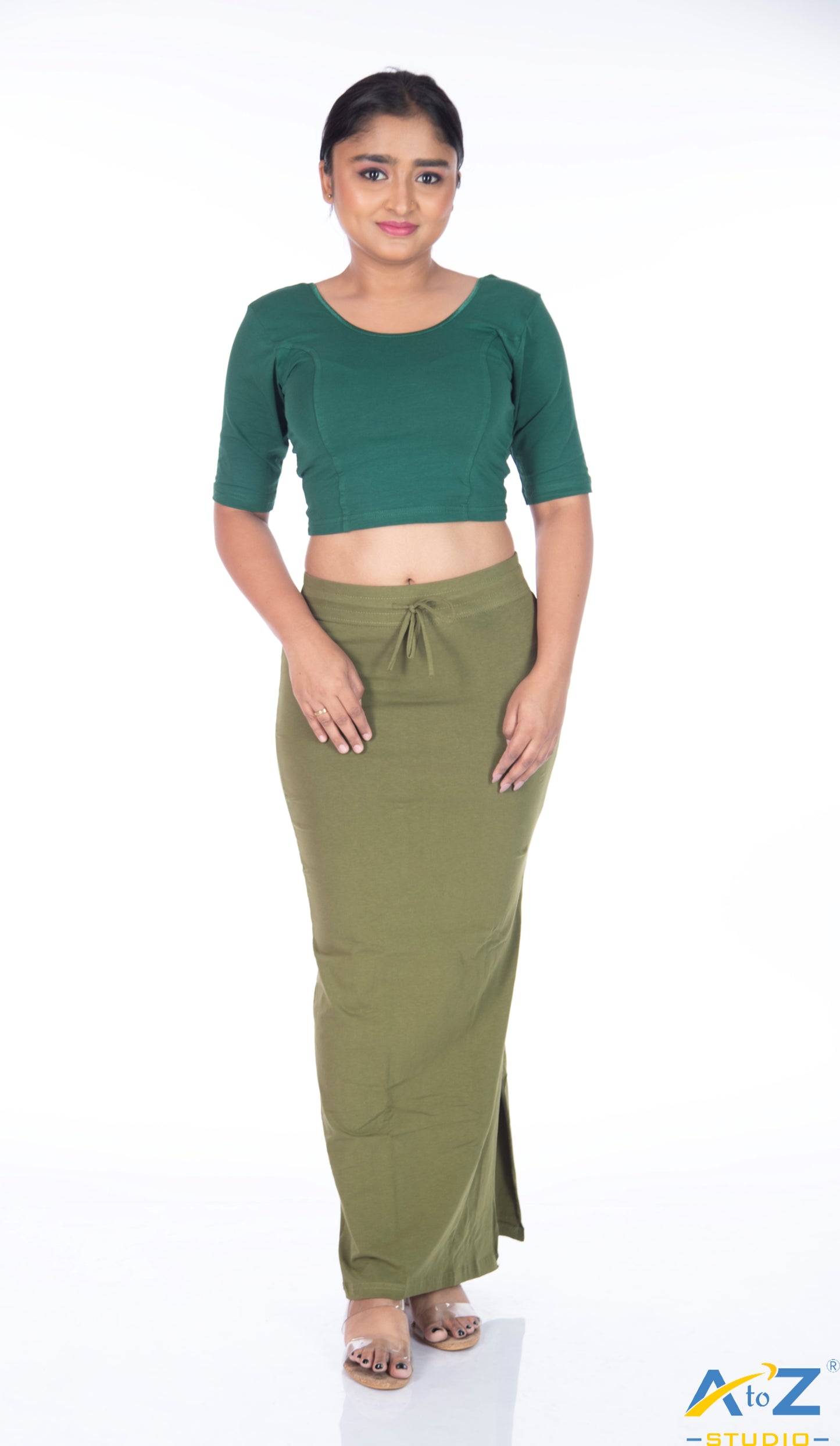 Army Green Plain Cotton Shapewear