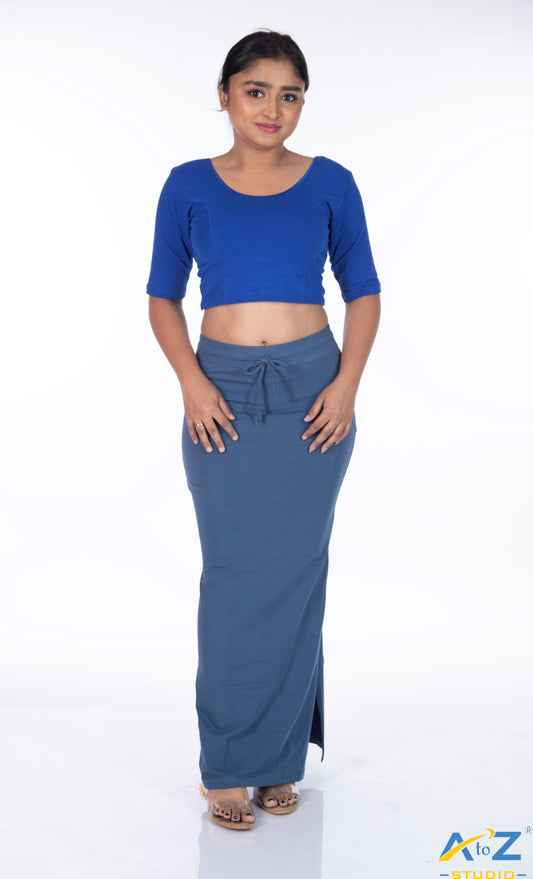 Steel Blue Plain Cotton Shapewear