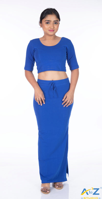 Ink Blue Plain Cotton Shapewear