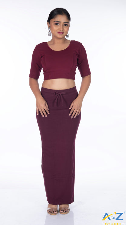 Burgundy Plain Cotton Shapewear