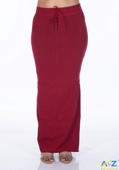 Reddish Maroon Plain Cotton Shapewear