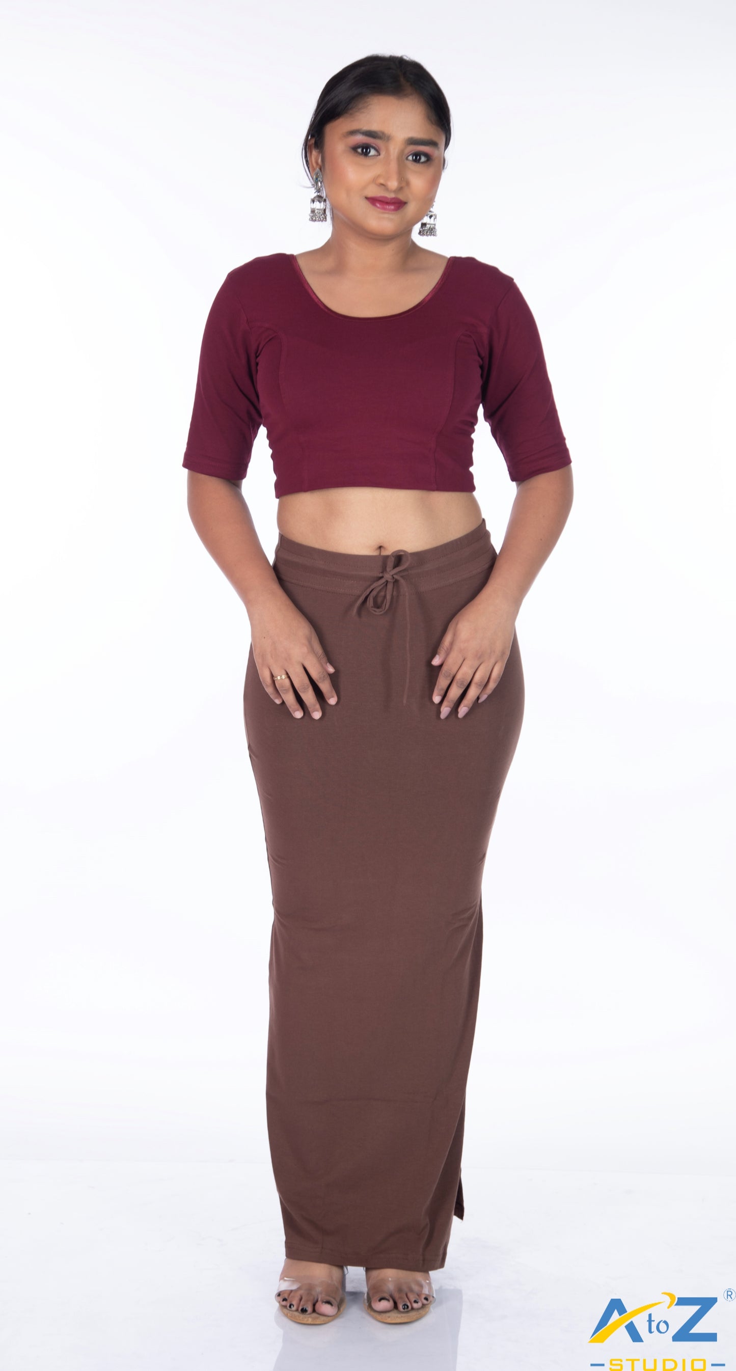 Light Coffee Plain Cotton Shapewear