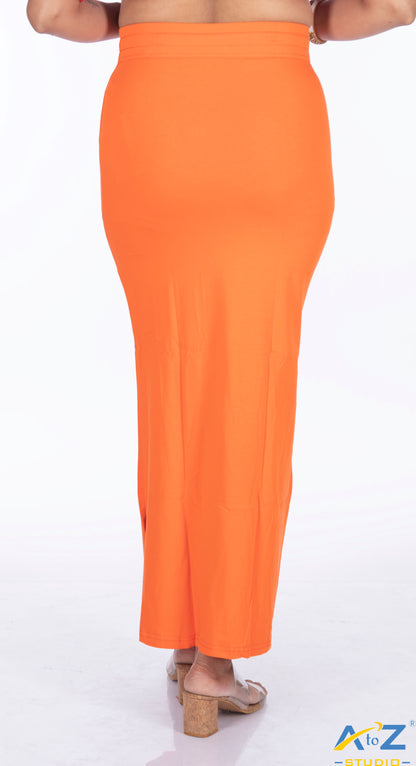 Orange Plain Cotton Shapewear