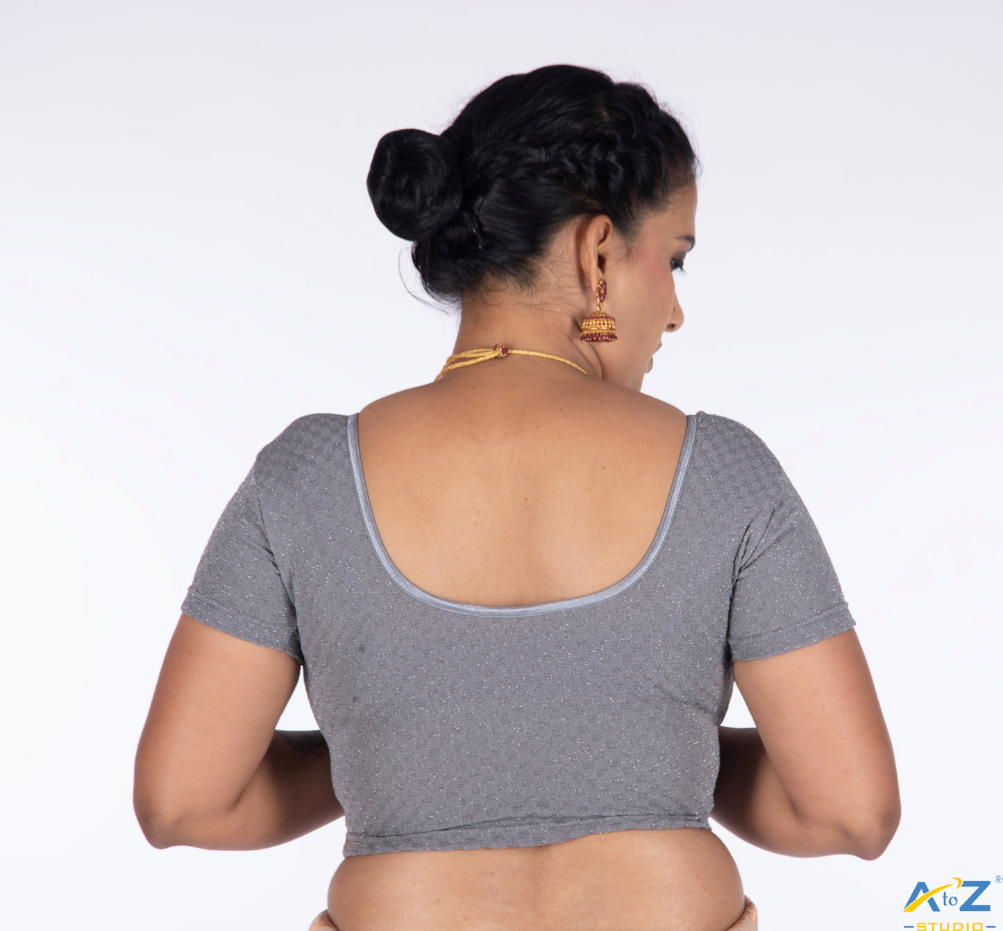 Grey Crush Fabric Shimmer Tissue Design