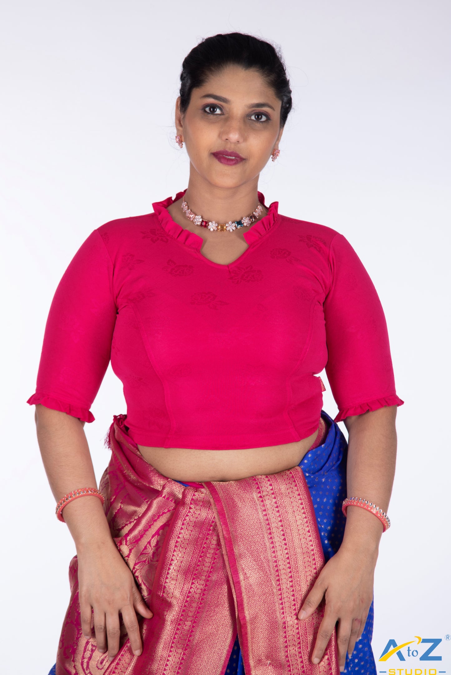 Rani Cotton Lycra Blouse with Cheetah Design