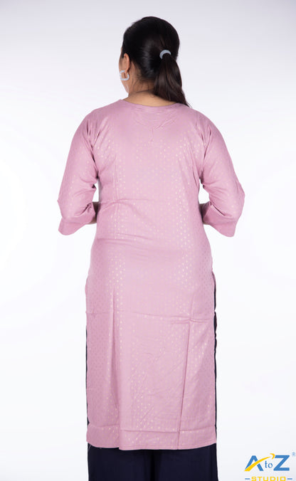 Light Peach Kurti with Twinkling Star Patterns