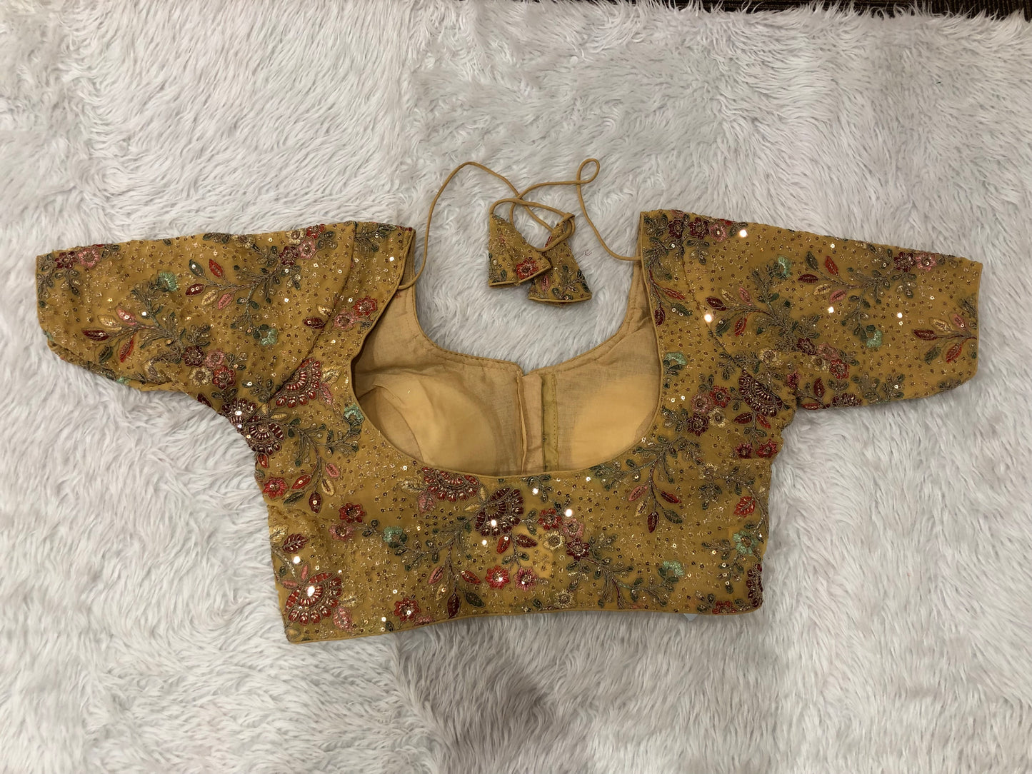 The Gold Botanical Zardozi blouse