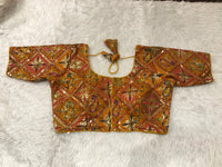 Multicolor Threadwork & Sequin Patchwork Blouse