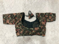 Dark Green Designer Zardozi Blouse