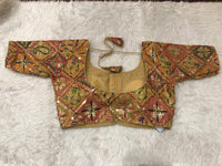 Multicolor Threadwork & Sequin Patchwork Blouse