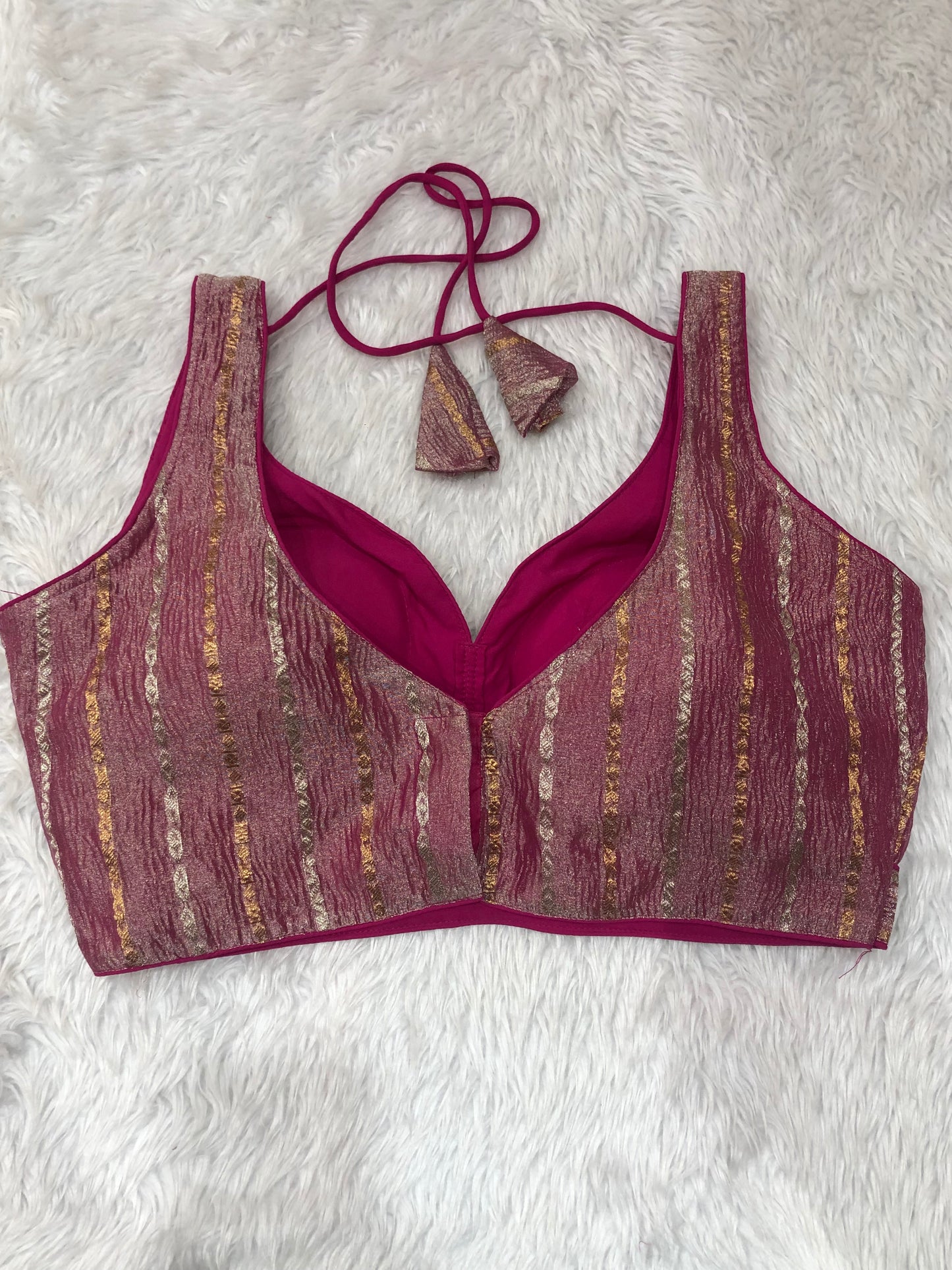 Rani Metallic Shimmer Bustier Top