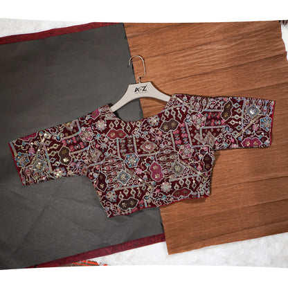 Royal Maroon Heritage Blouse