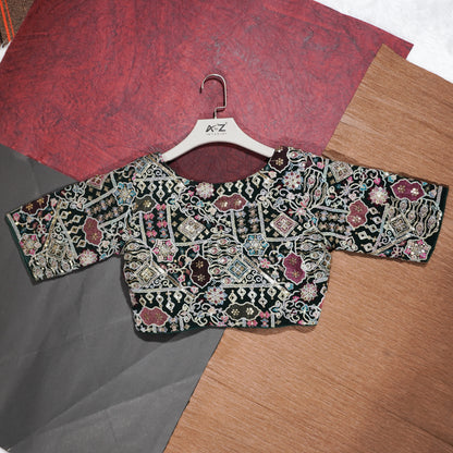 DkGreen Elegance Embroidered Blouse