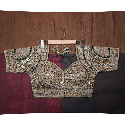 Deep Green Heritage Blouse