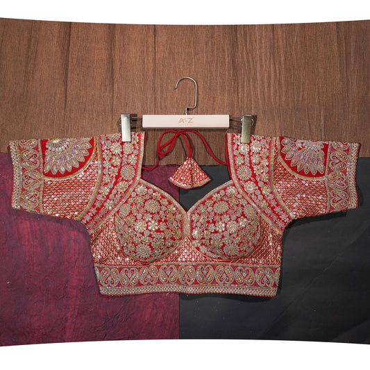 Bold Red Wedding Blouse