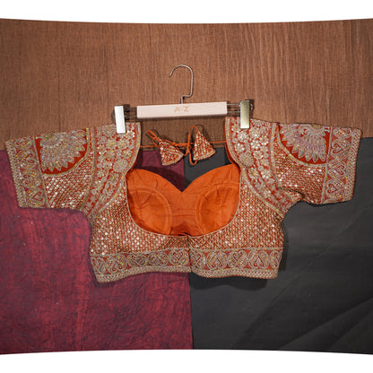 Burnt Orange Festive Blouse