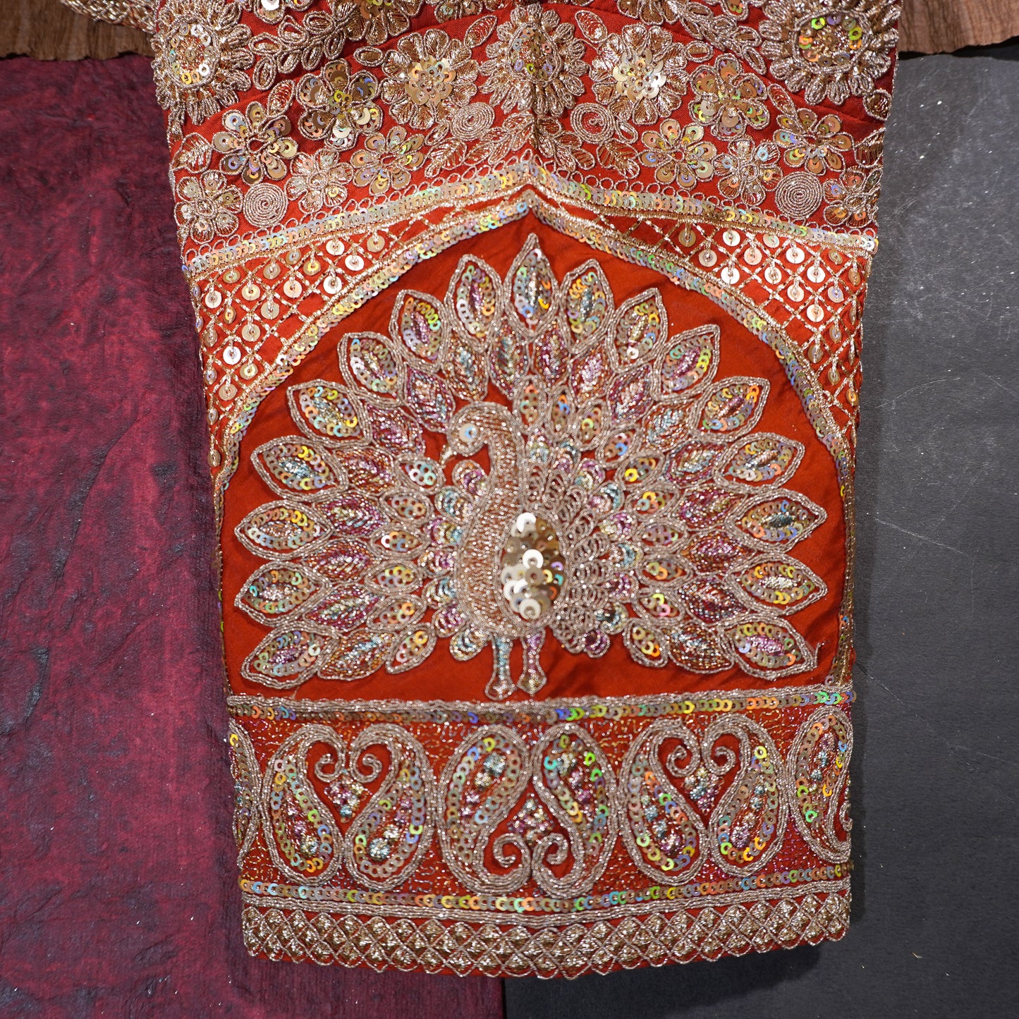 Burnt Orange Festive Blouse