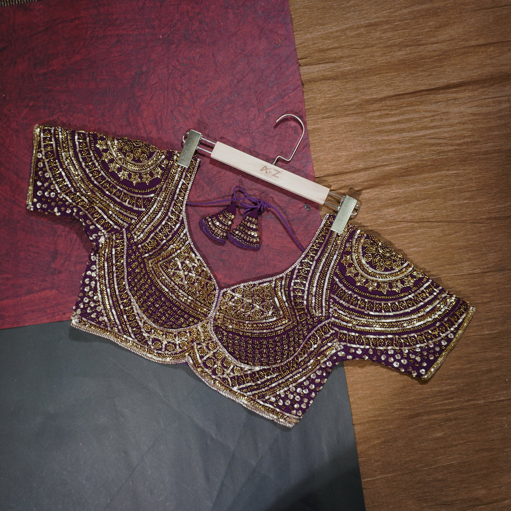 Deep Plum Embroidered Blouse