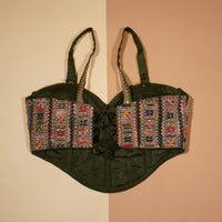 Kaleidoscope Hand-Embellished Corset Blouse