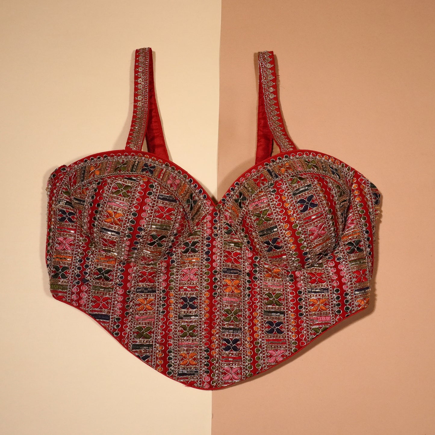 Midnight Garden Intricate Embroidered Bustier