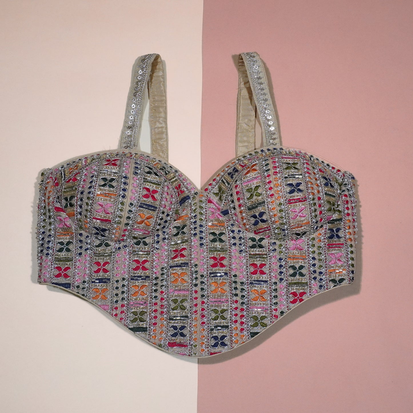 Ivory Dream Crystal-Encrusted Statement Top