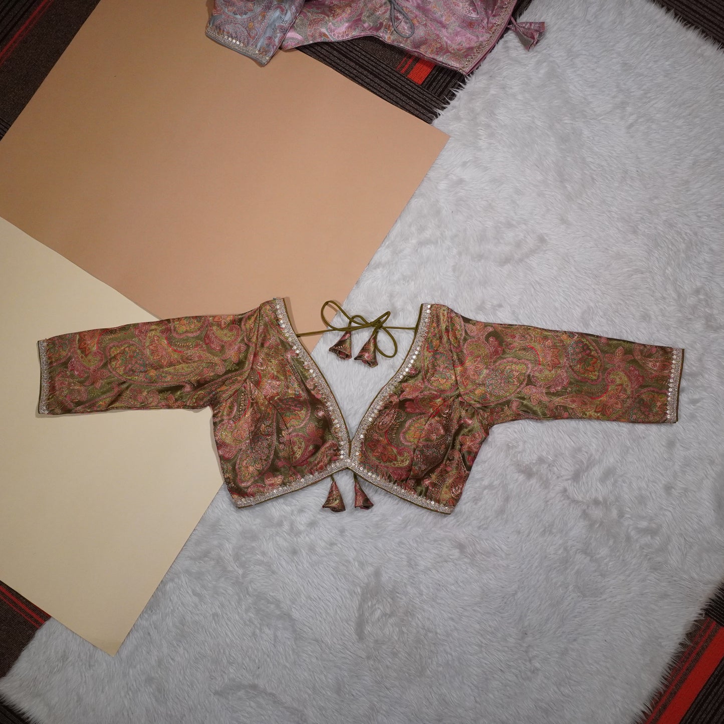 Moss Green Heritage Paisley Blouse