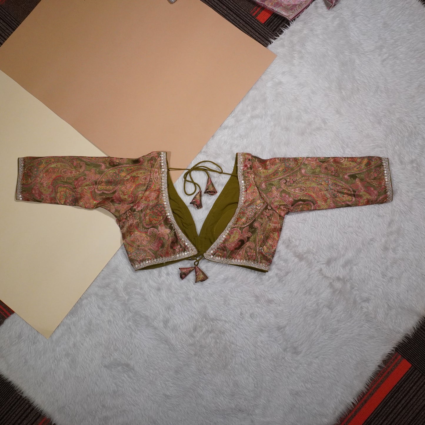 Moss Green Heritage Paisley Blouse