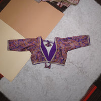 : Imperial Violet Silk Paisley Blouse