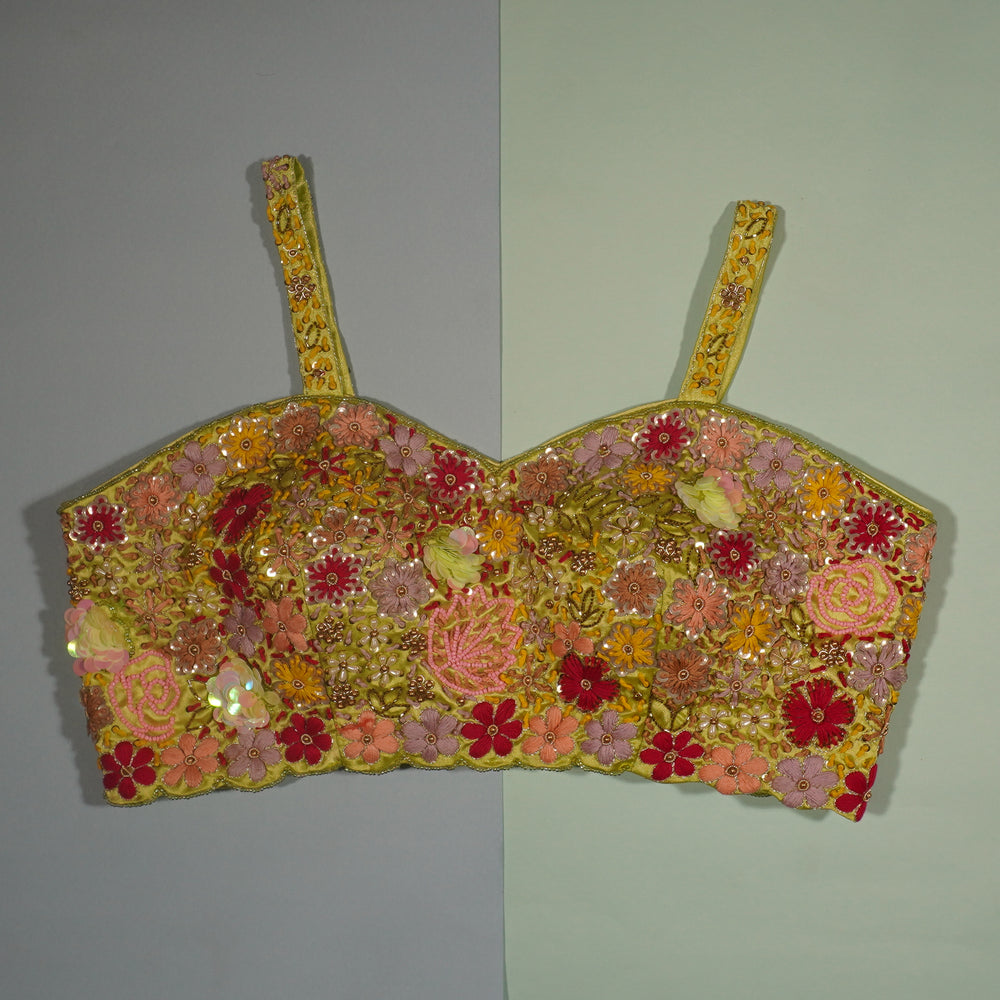 Lime Zest Botanical Bustier