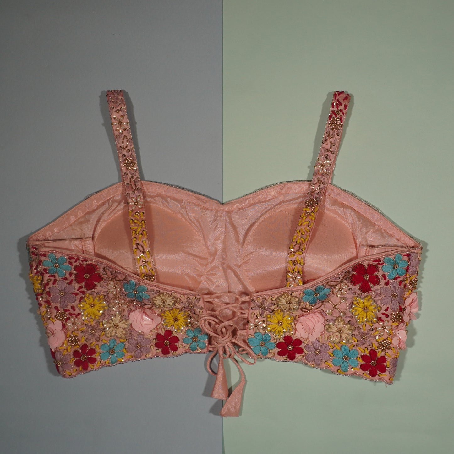 Blushing Peony Embroidered Crop Top