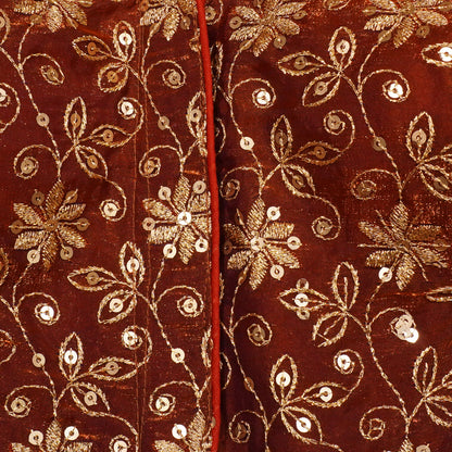 Royal Maroon Zari Embroidered Blouse