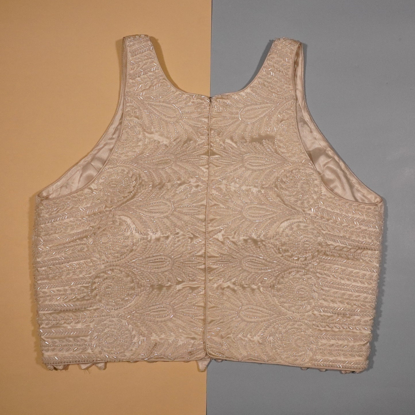 Mustard Spice Textured Sleeveless Blouse