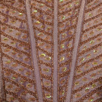 Russet Bronze Embroidered Corset