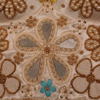Pearl White Artisan Floral Bustier