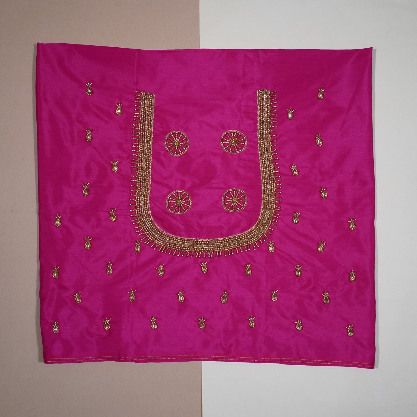 Royal Magenta Neckline Elegance