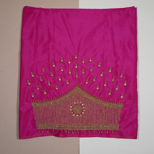 Royal Magenta Neckline Elegance