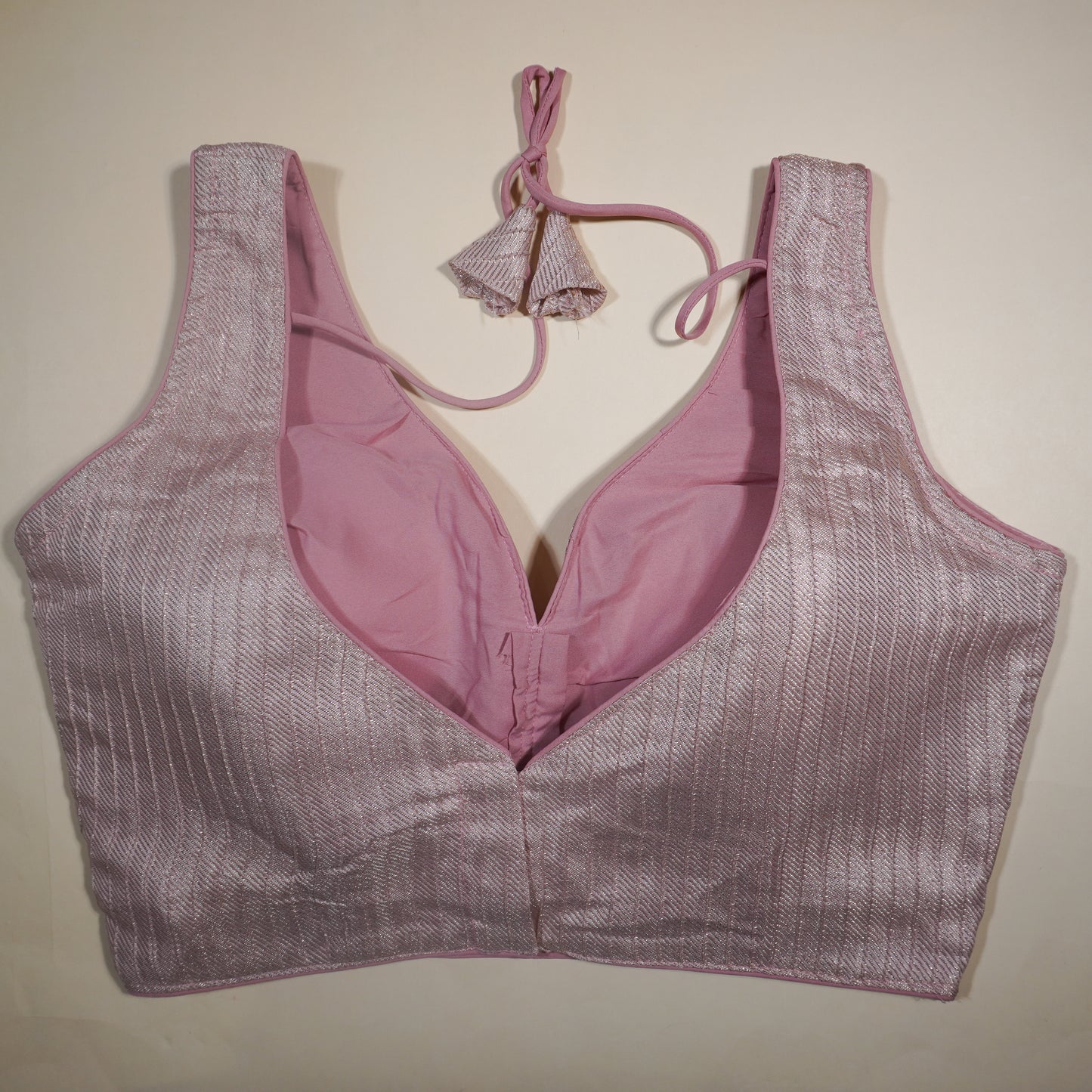 LTPINK Gold Shimmer Pleated Blouse