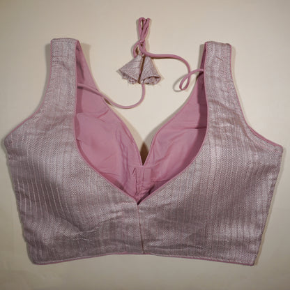 LTPINK Gold Shimmer Pleated Blouse