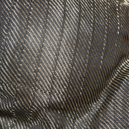 Black Shimmer Pleated Blouse
