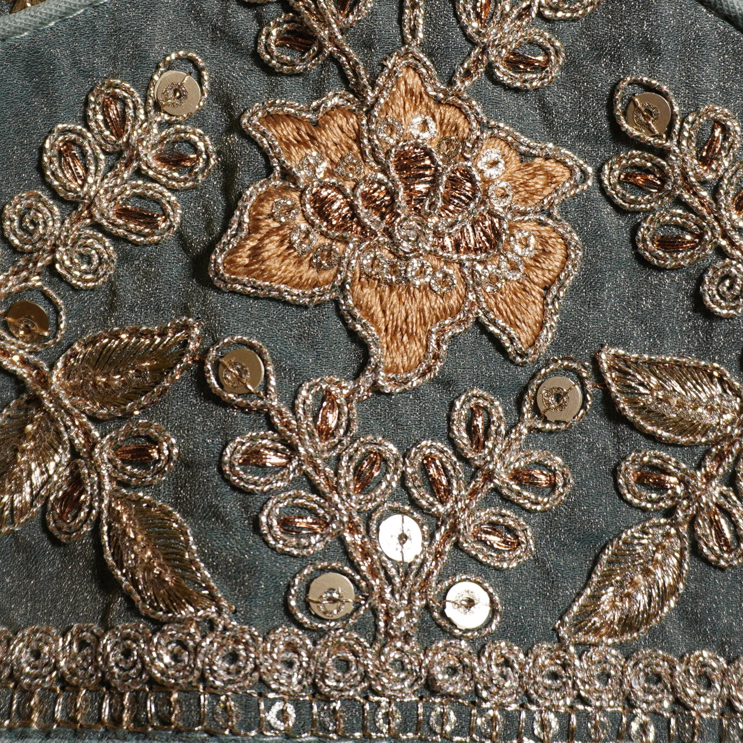 DGrey Steel Shimmer Blouse