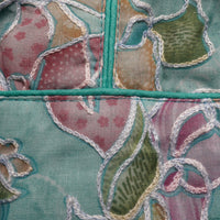 Sea-Green Floral Embroidered Sweetheart Blouse