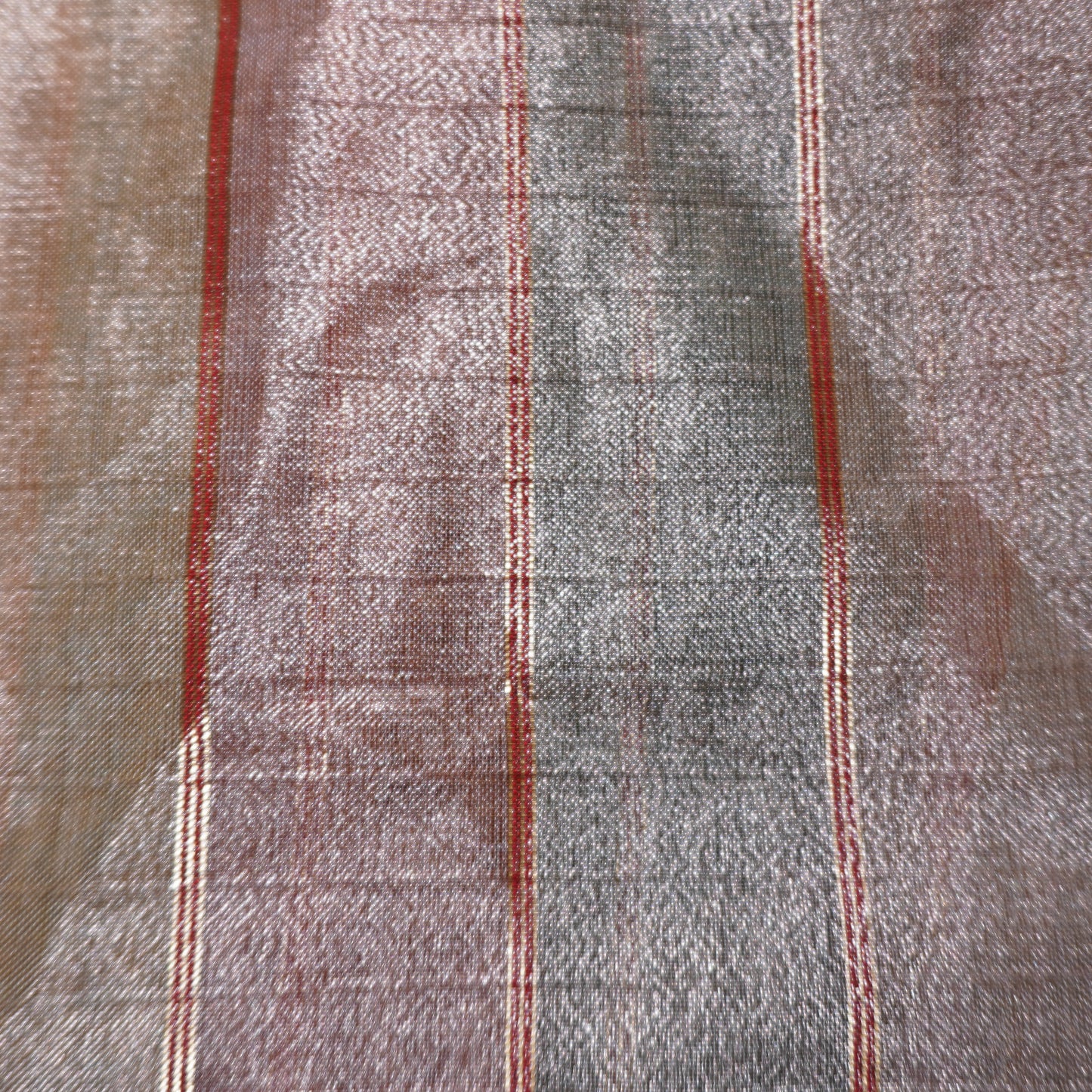 Dusty Rose Rainbow Zari Handcrafted Blouse with Dori Tassels