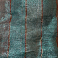 Ice Blue Rainbow Zari Handcrafted Blouse with Dori Tassels