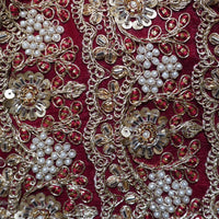 The Royal Maroon Zardosi Bustier