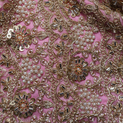 Rose Pearl-Embellished Corset Blouse
