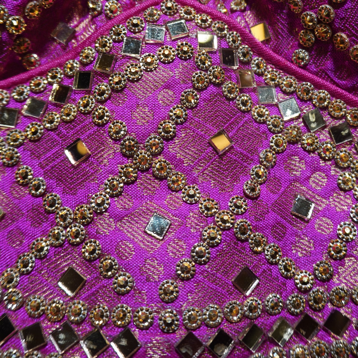 Magenta Geometric Glamour Blouse