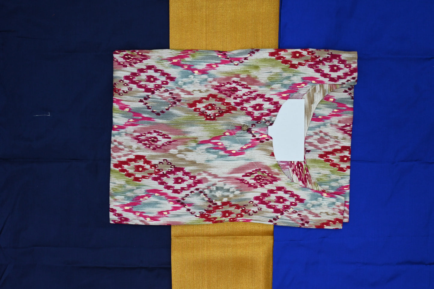 Multi Red Bandhani Art Kurti