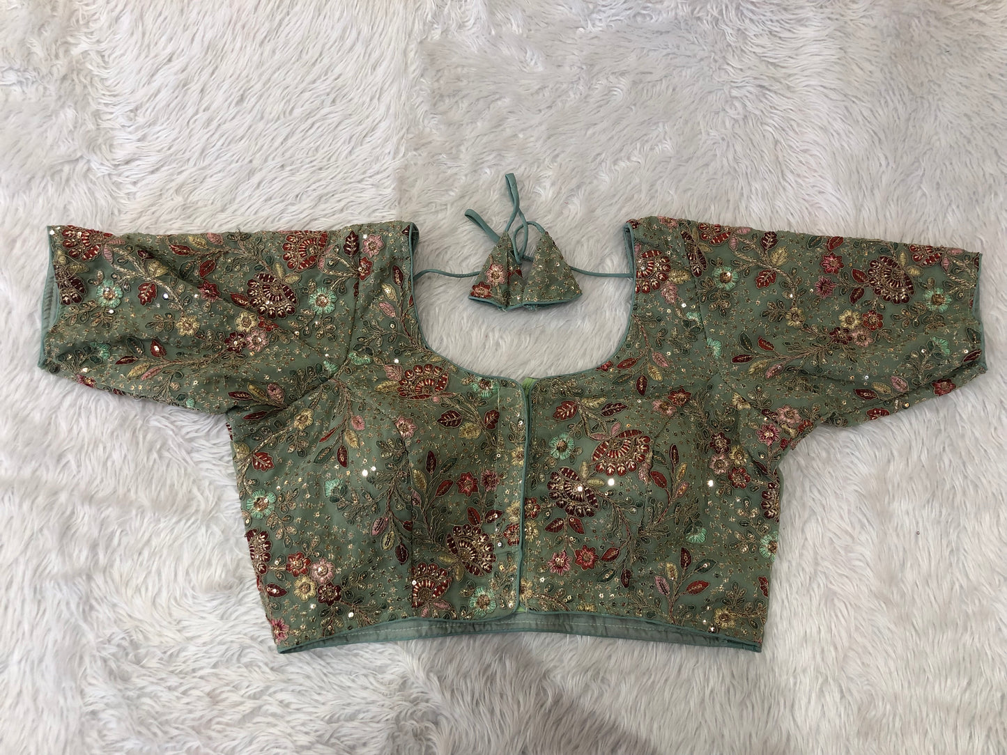 Pista Botanical Zardozi Blouse